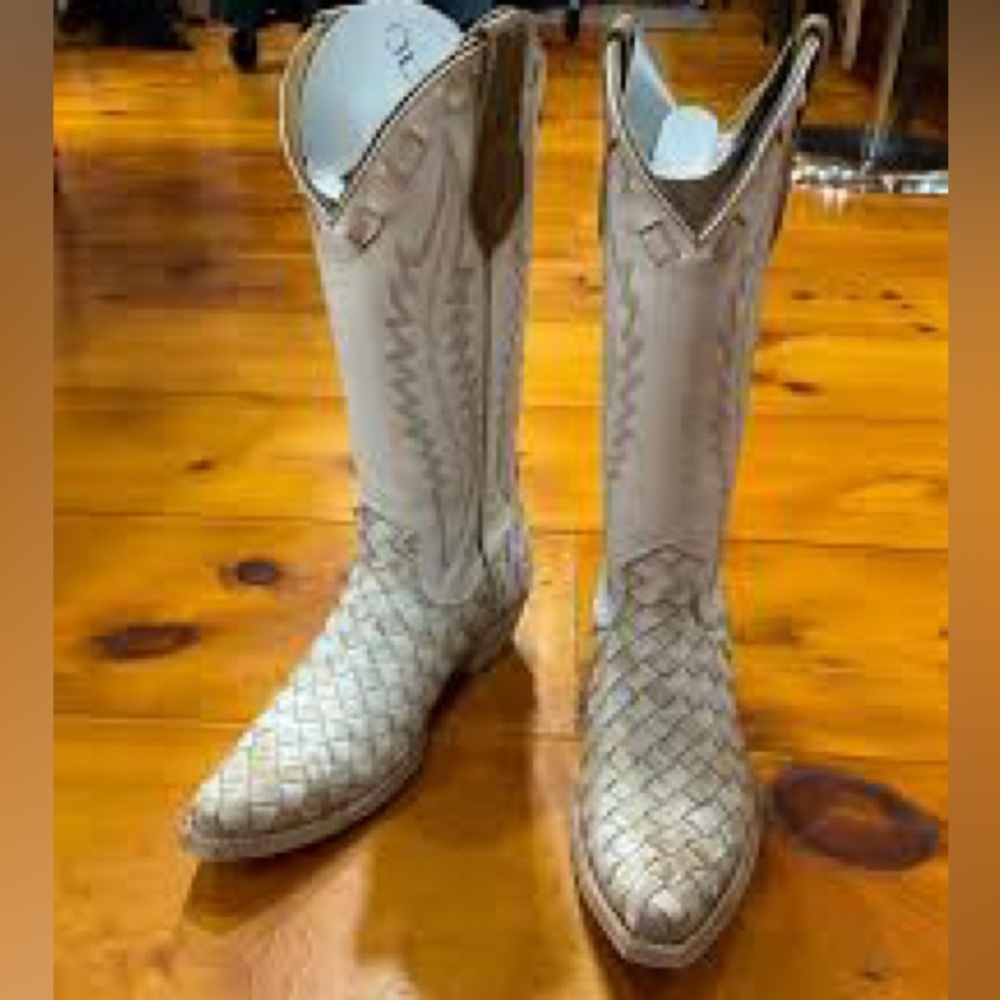 Old Gringo Reptilian western boots cowgirl cowboy weaved design RTL $595 7.5 NIB - Picture 6 of 10